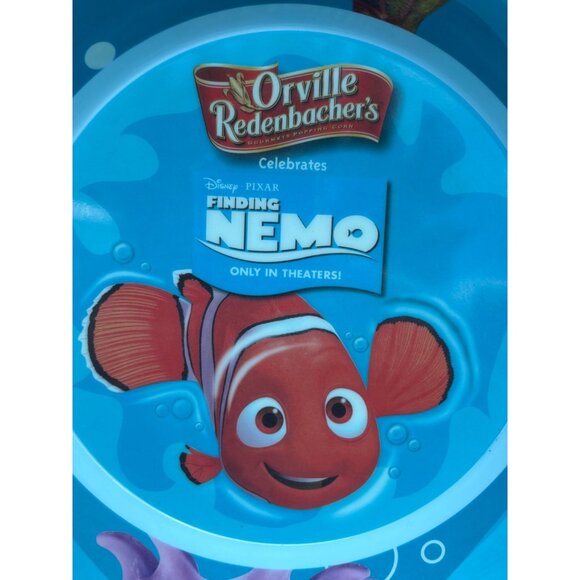 Disney Pixar Finding Nemo Themed Orville Redenbacher's Blue Plastic Popcorn Bowl - Picture 2 of 8
